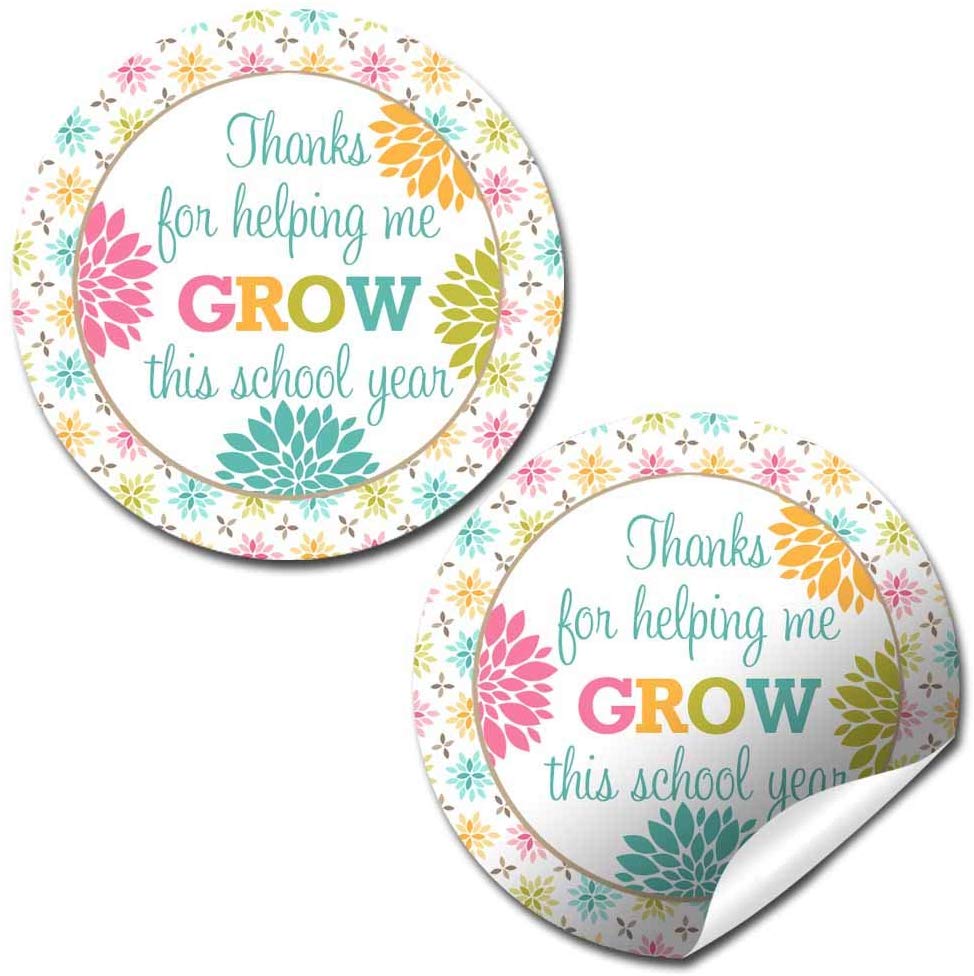 Flower Teacher Appreciation Stickers – Amanda Creation