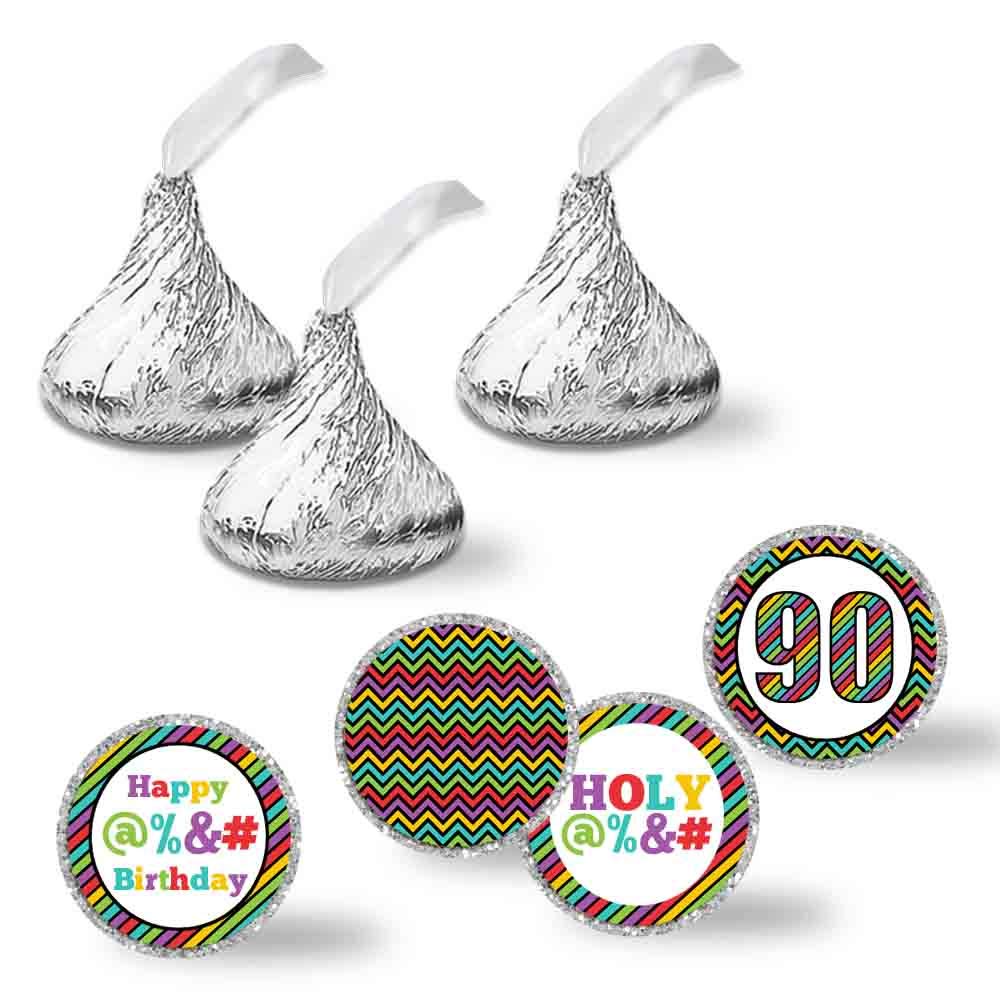 Holy @%*# 90th Birthday Party Kiss Stickers