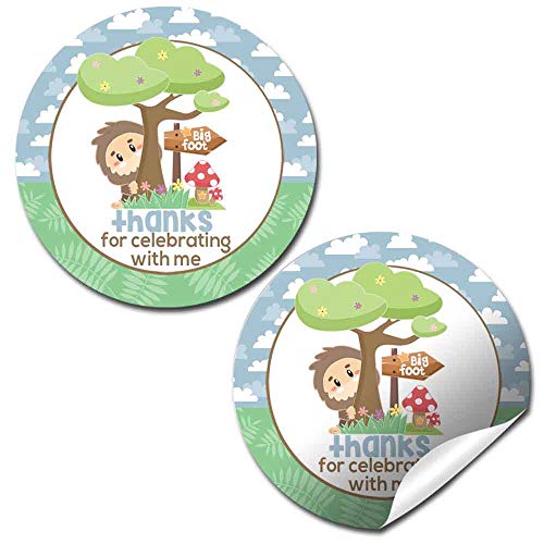 Hunt for Bigfoot Birthday Party Stickers