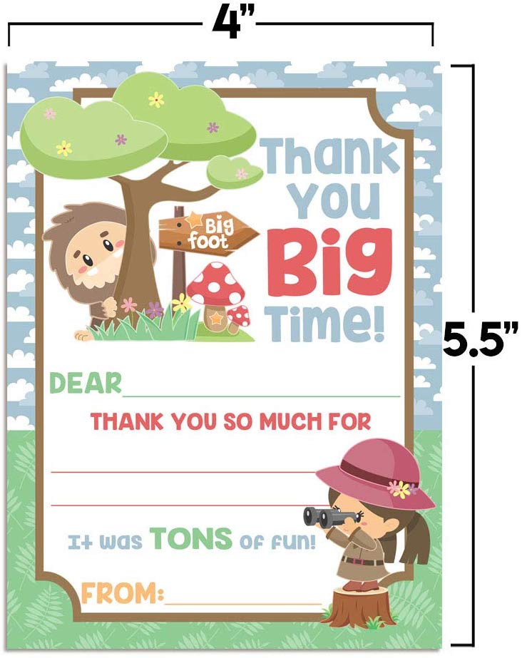 Hunt for Bigfoot Thank You Cards
