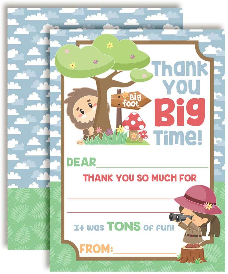 Hunt for Bigfoot Thank You Cards