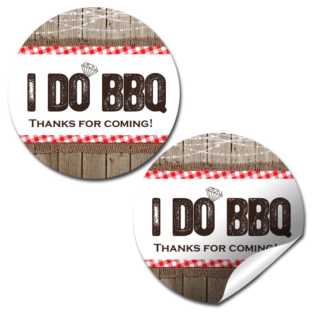 I Do BBQ Engagement Party Stickers