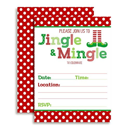 Jingle & Mingle Christmas Party Invitations