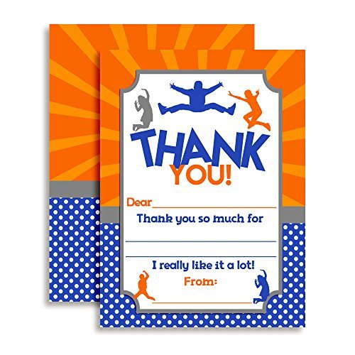 Jump Zone Trampoline Park Thank You Cards