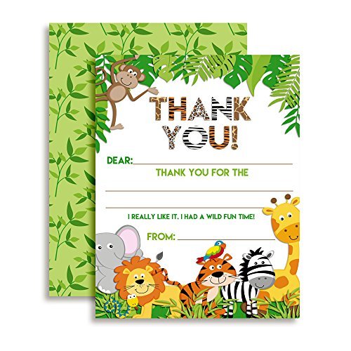 Jungle Animal Thank You Cards