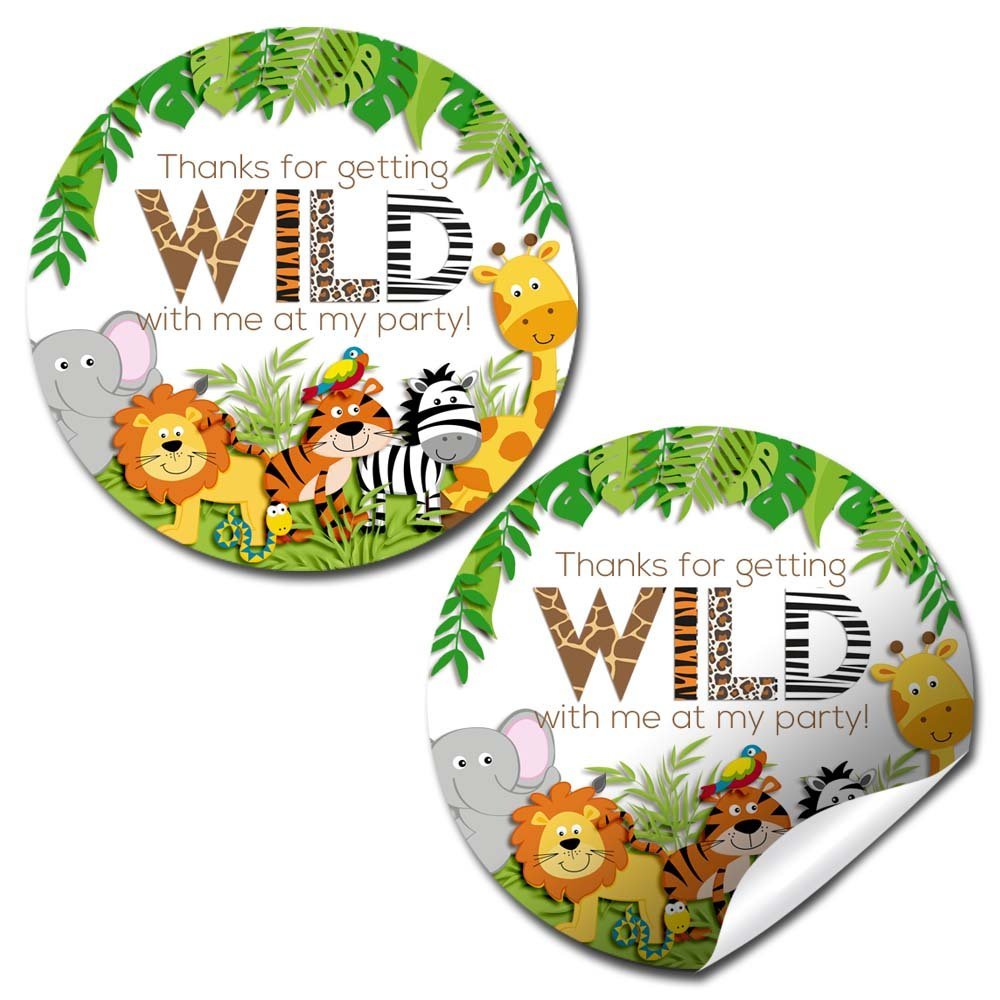 Jungle Animal Party Stickers