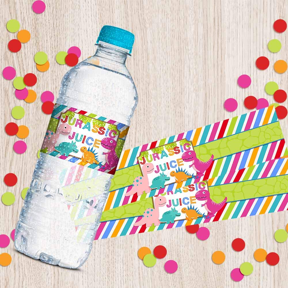 pink-jurassic-dinosaur-birthday-waterproof-water-bottle-wrappers-amanda-creation for Free Printable Dinosaur Water Bottle Labels Pink Jurassic Dinosaur Birthday Waterproof Water Bottle Wrappers – Amanda Creation for Free Printable Dinosaur Water Bottle Labels