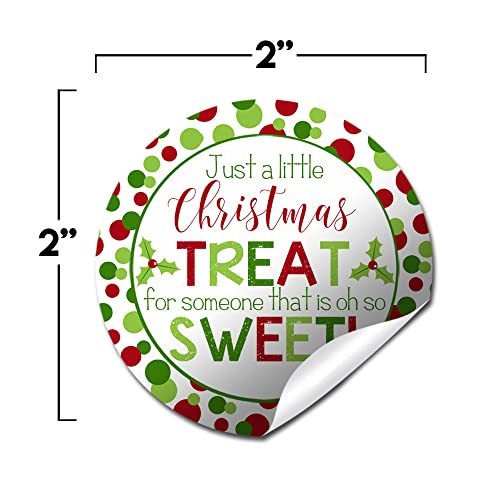 Just A Little Christmas Treat Christmas Gift Tag Stickers