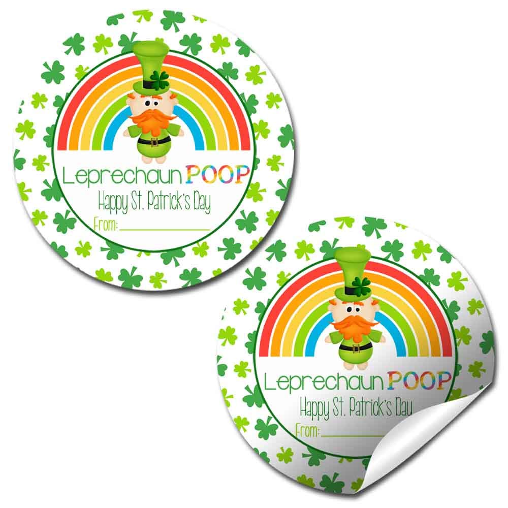 Leprechaun Poop St. Patrick's Day Stickers