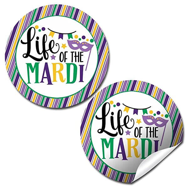 40ct AmandaCreation Life of Mardi Gras Envelope Seals