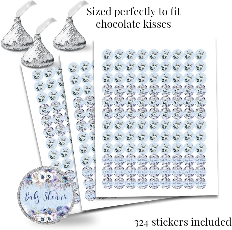 Little Rascal Cute Raccoon blue Baby Shower Sticker Bundle – Amanda ...