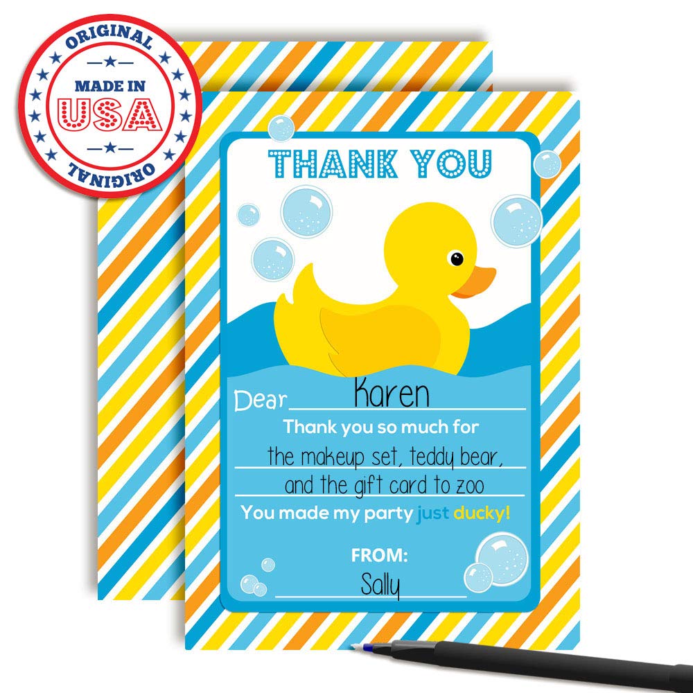 Little Rubber Duckie Thank You Notes