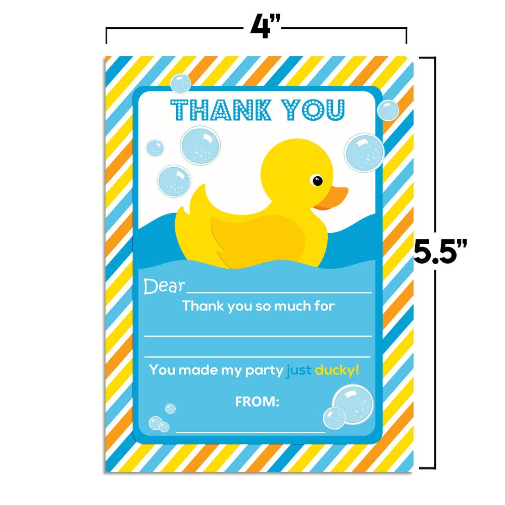 Little Rubber Duckie Thank You Notes