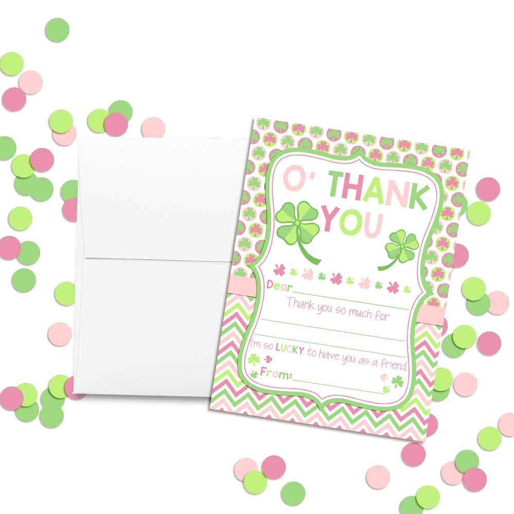 Lucky Lass St. Patrickâ€™s Day Thank You Cards