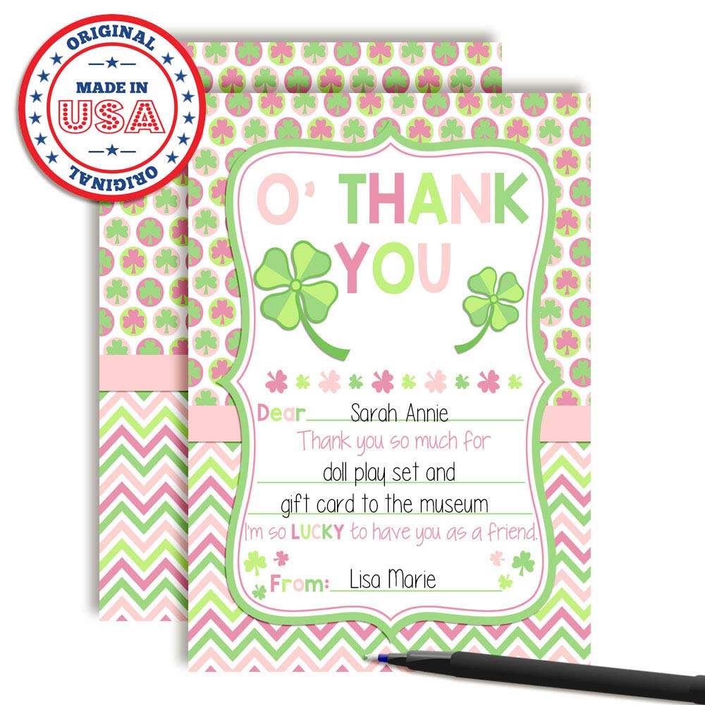 Lucky Lass St. Patrickâ€™s Day Thank You Cards
