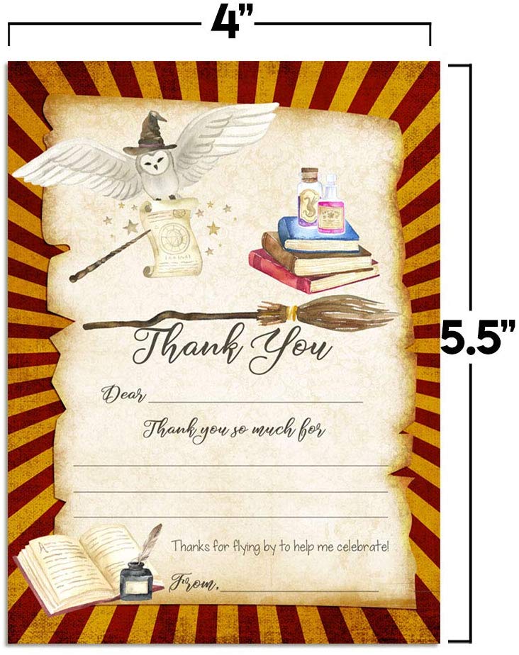 Magical Wizard School Thank You Cards
