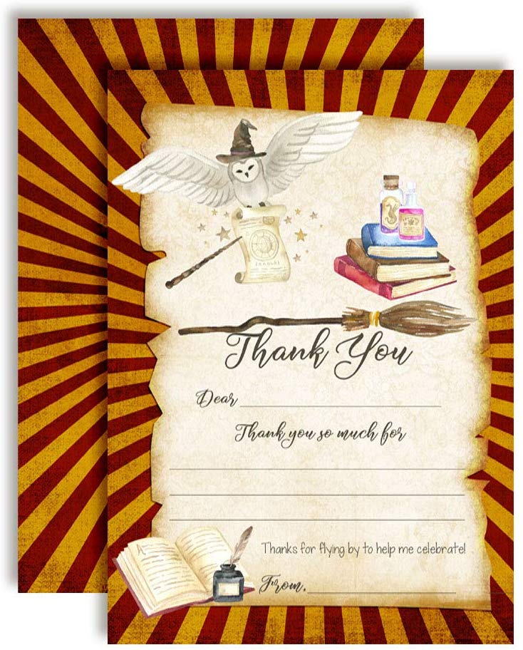 Magical Wizard School Thank You Cards