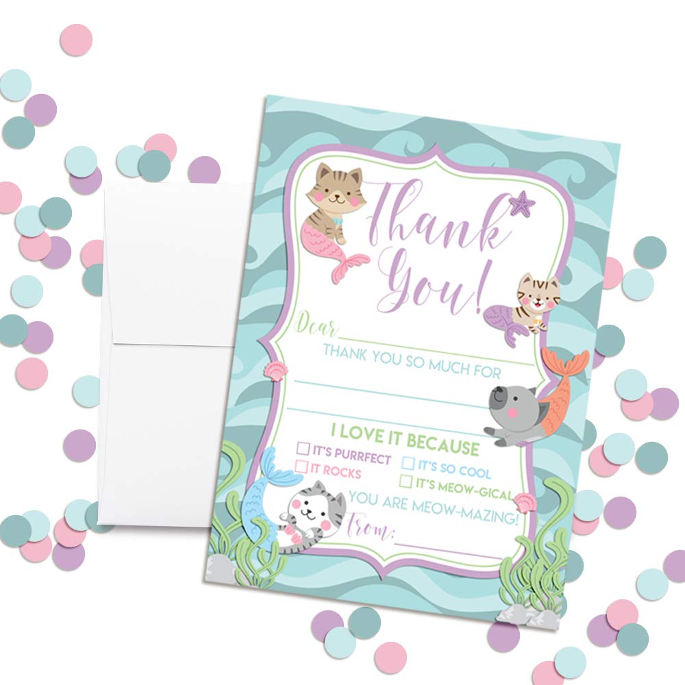 Meowmaids Thank You Cards