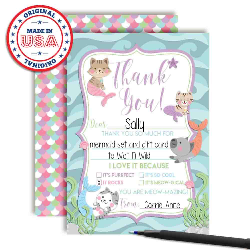 Meowmaids Thank You Cards
