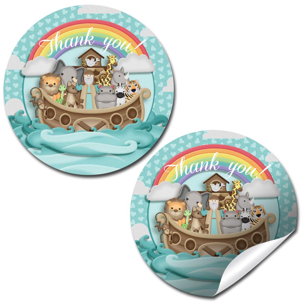 Noah's Ark Birthday Party or Baby Shower Stickers