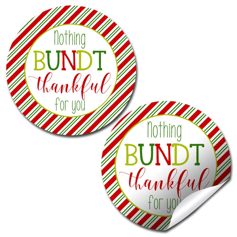 Nothing Bundt Thankful Christmas Appreciation Stickers