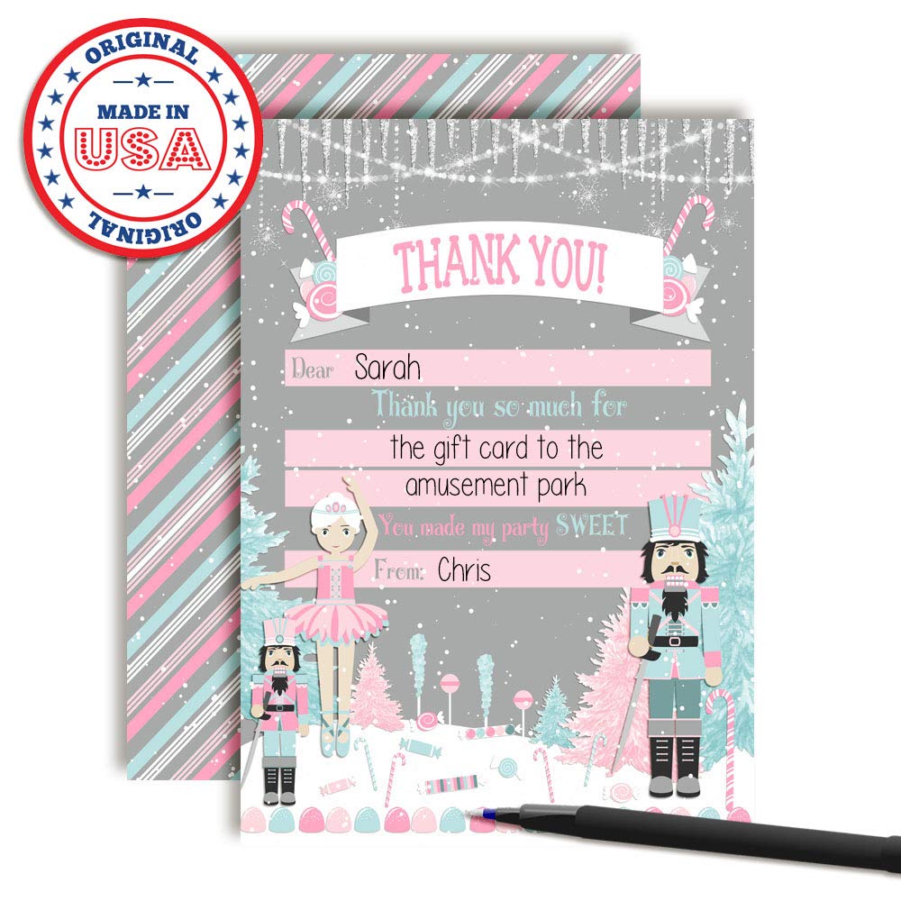 nutcracker land of sweets thank you cards