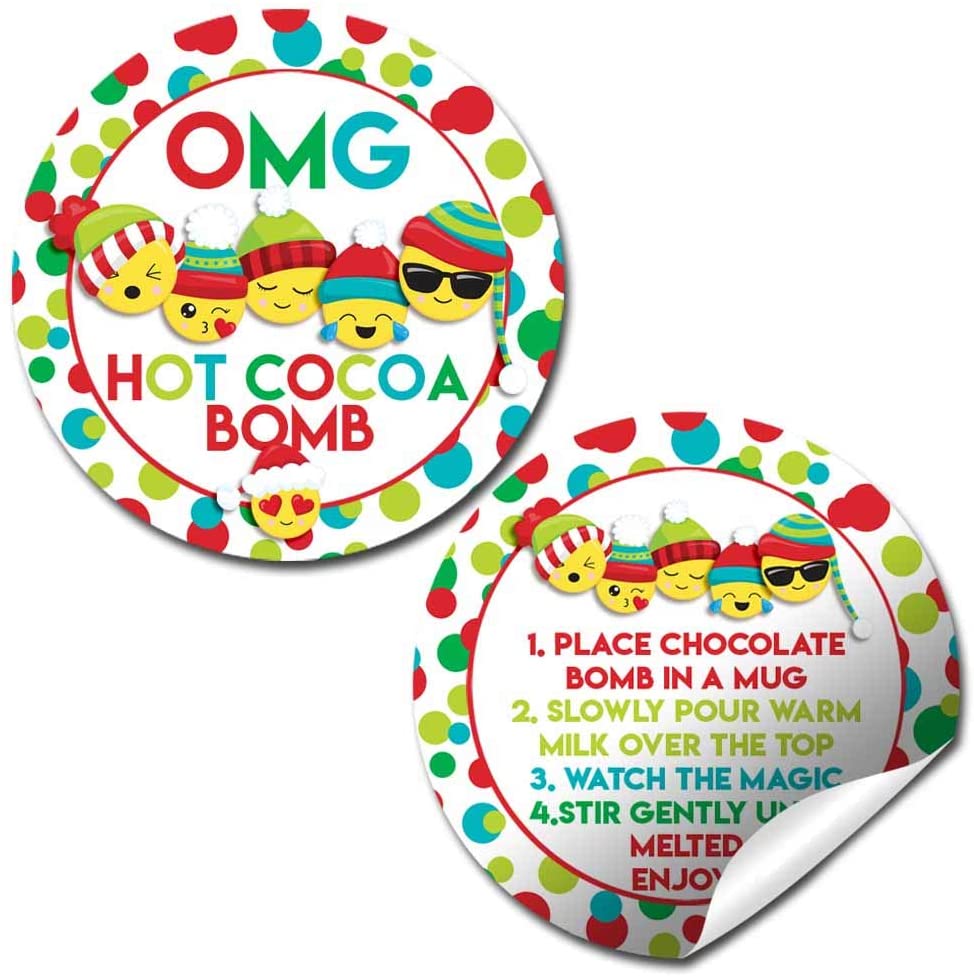 hot cocoa bomb stickers
