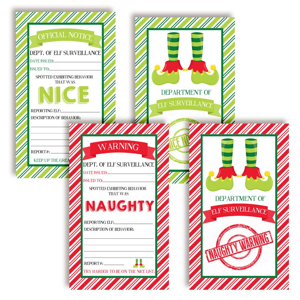 naughty & nice elf notes