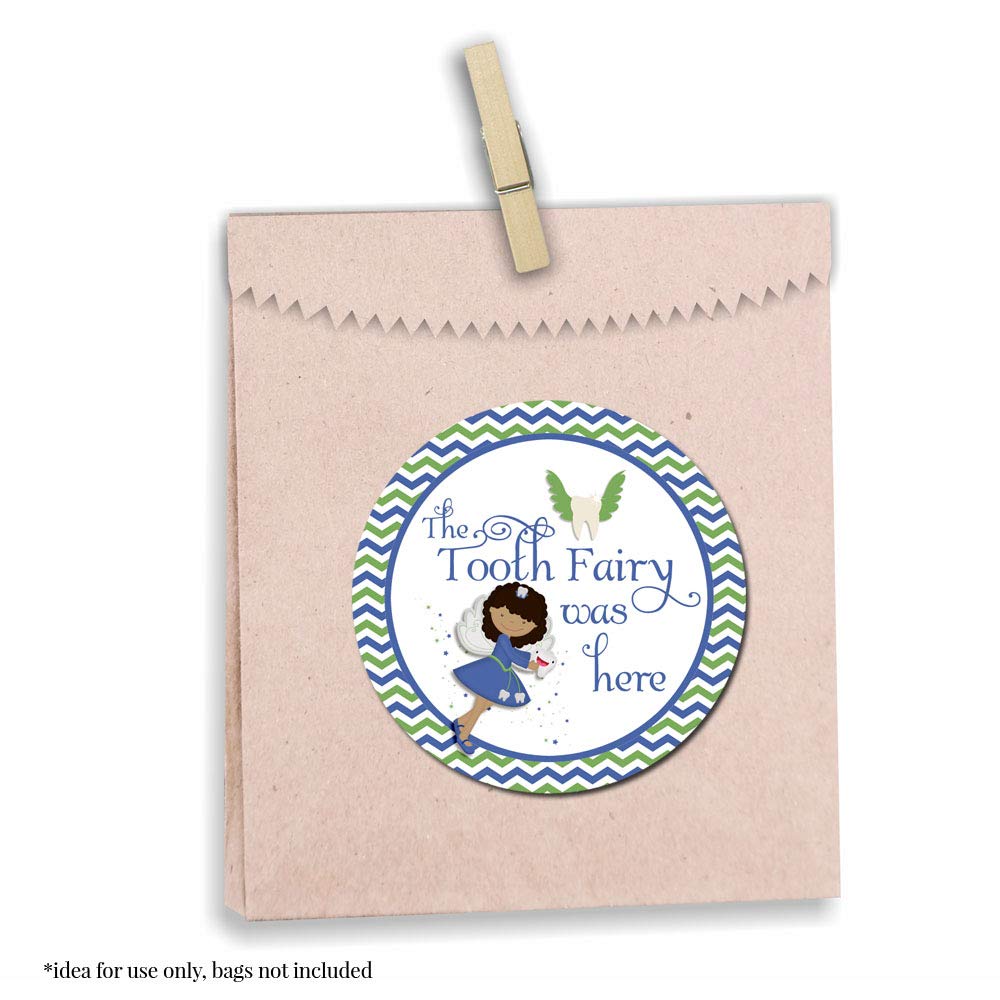Official Tooth Fairy Stickers in Green & Blue (with African American F ...