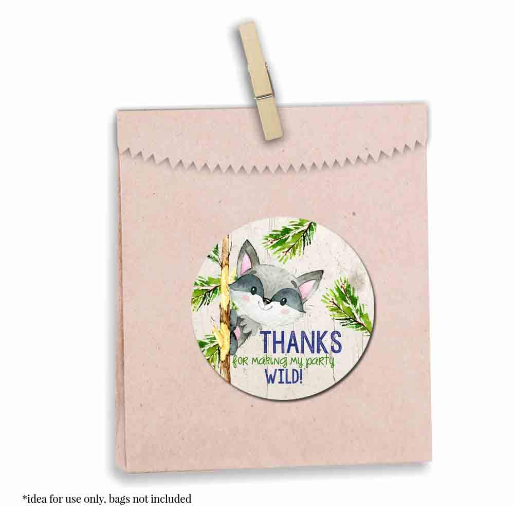 Little Rascals Sticker Our Little Rascal Raccoon Birthday Party Favor Stickers – Amanda Creation