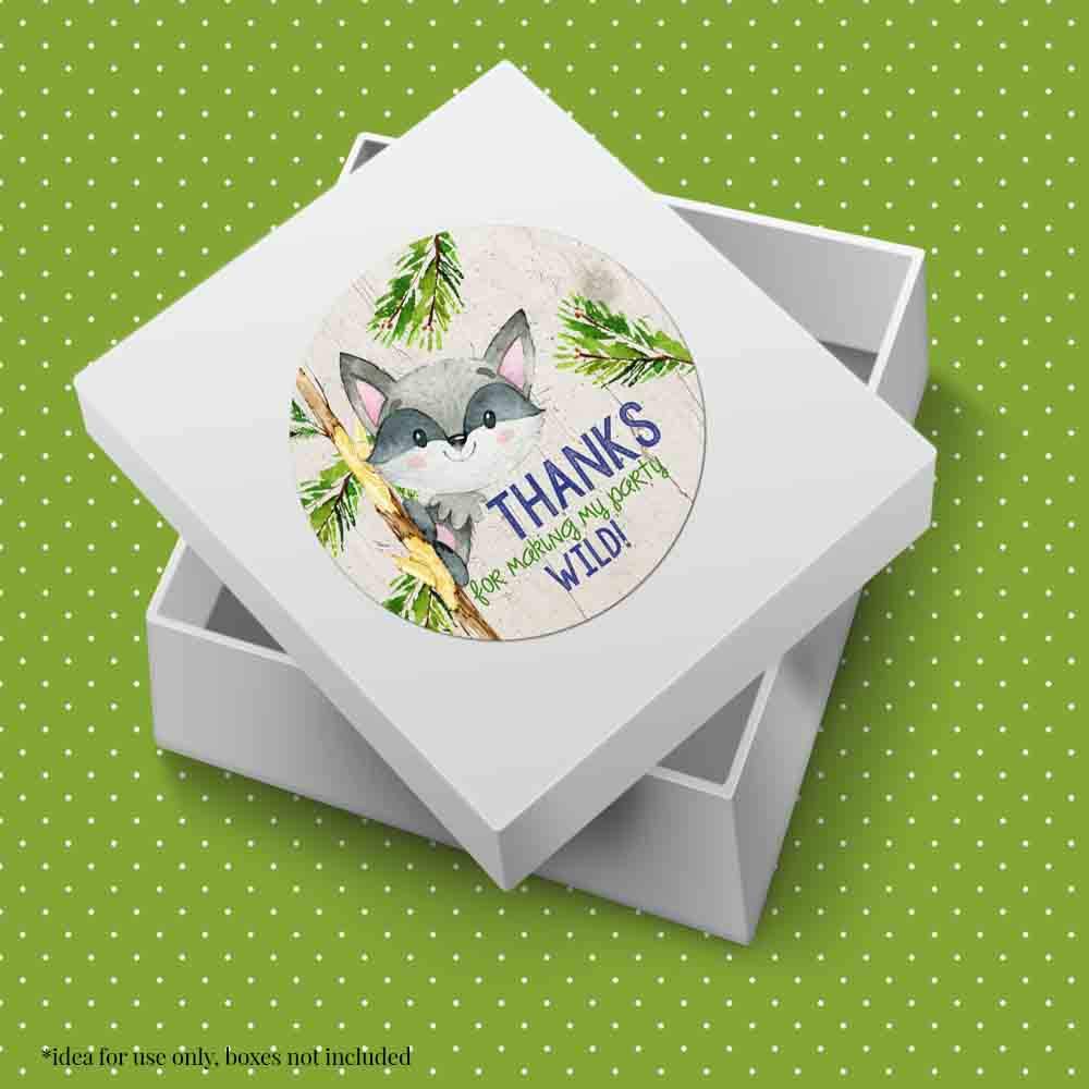 Our Little Rascal Raccoon Birthday Party Favor Stickers – Amanda Creation