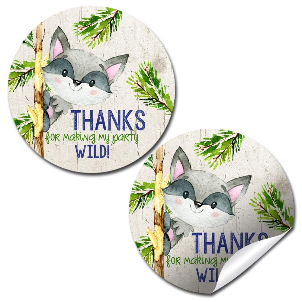 Little Rascals Sticker Our Little Rascal Raccoon Birthday Party Favor Stickers – Amanda Creation