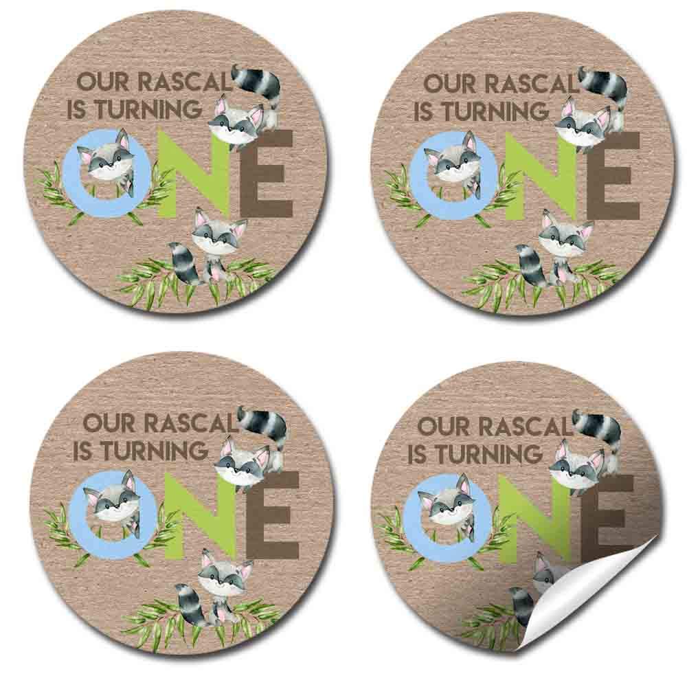 Rascal Raccoon Sticker Our Little Rascal Raccoon 1st Birthday Party Favor Stickers – Amanda ...