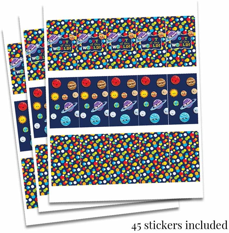 Space Candy Wrapper Outer Space Happy Planets Birthday Mini Candy Bar Wrappers – Amanda ...