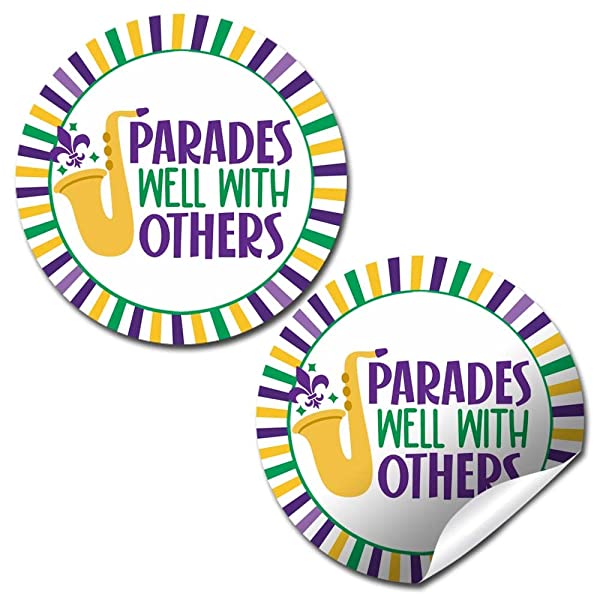 Mardi Gras Printable Stickers for Print and Cut