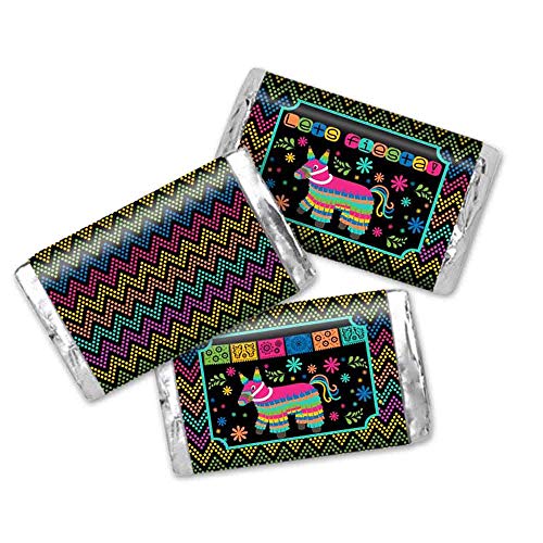 Pinata Hittin' Neon Fiesta Birthday Mini Candy Bar Wrappers – Amanda ...