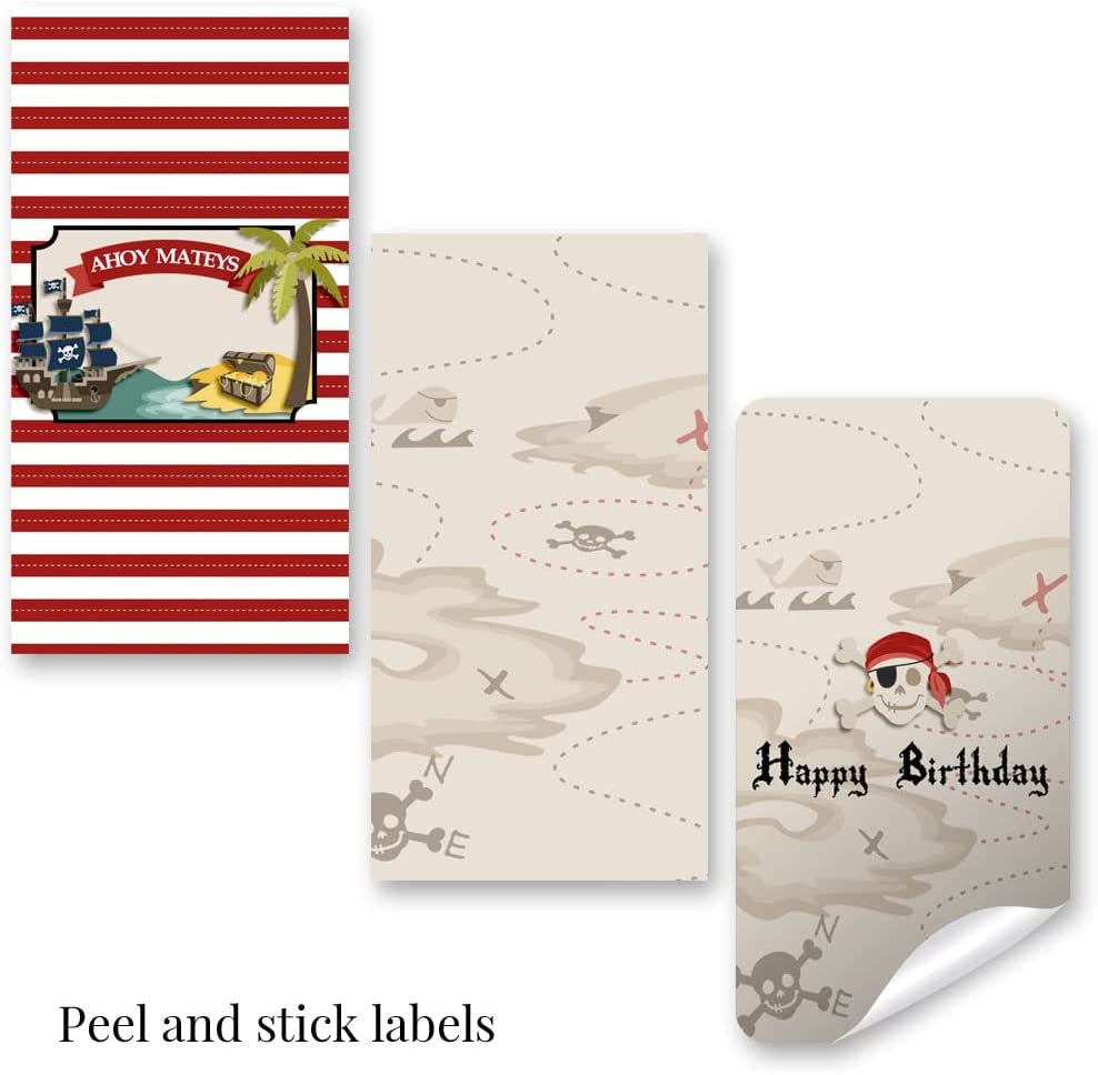 Treasure Wrapper Pirate Treasure Map Birthday Mini Candy Bar Wrappers – Amanda Creation