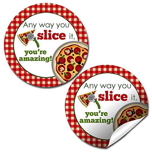 Pizza Party Birthday Stickers