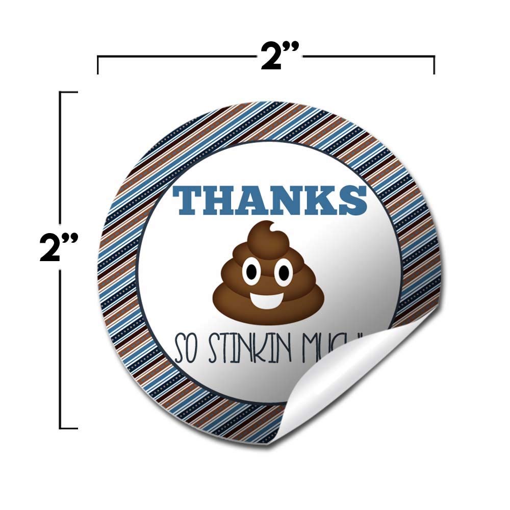 Poop Emoji Party Stickers (Boy)