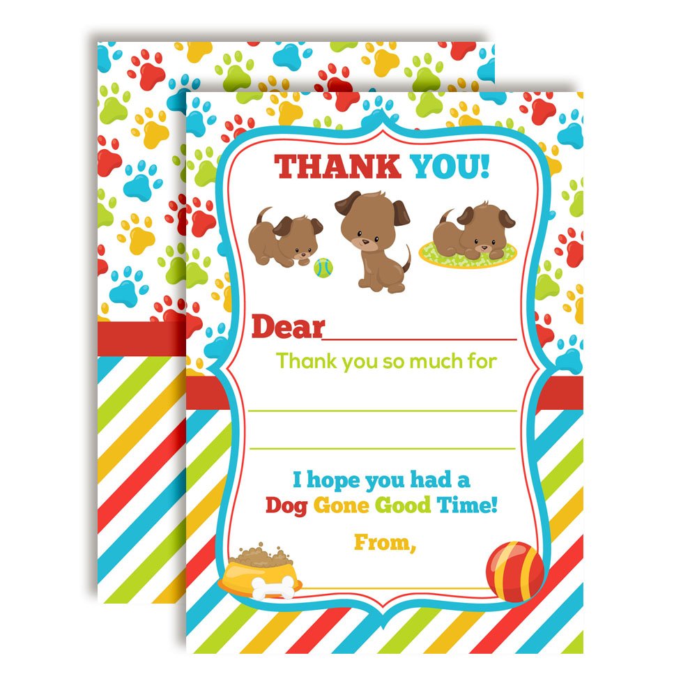 Puppy Dog Thank You Cards