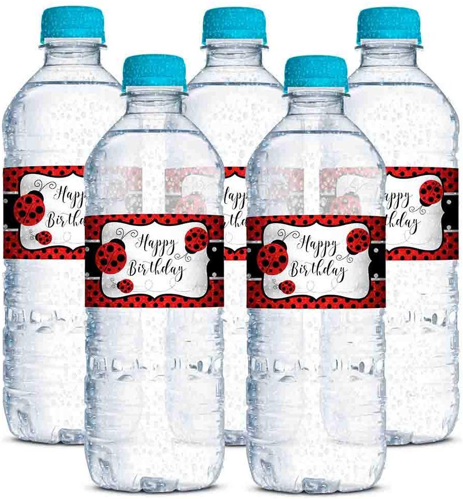  20 Train Birthday Water Bottle Labels Red, Blue : Handmade  Products