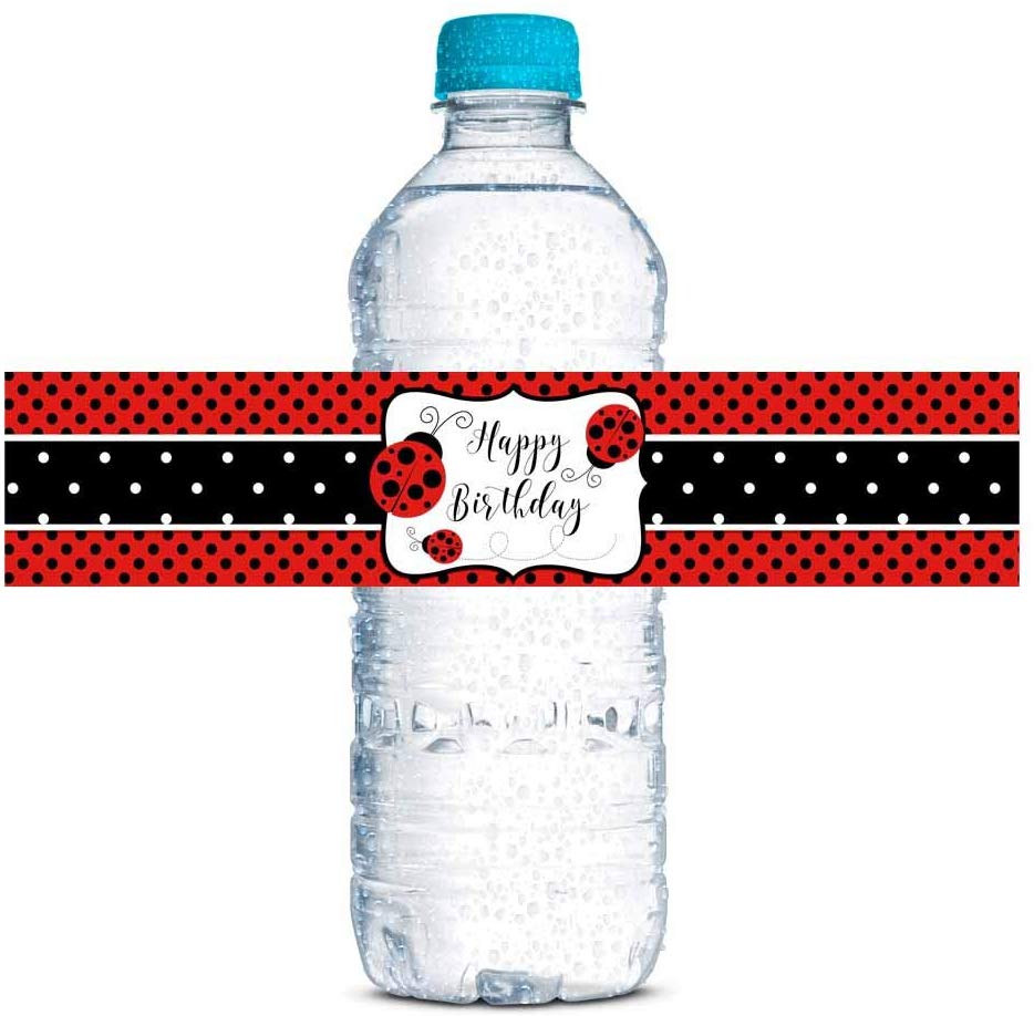 Minnie Mouse Red Polka Dot Age Water Bottle Label Seal for
