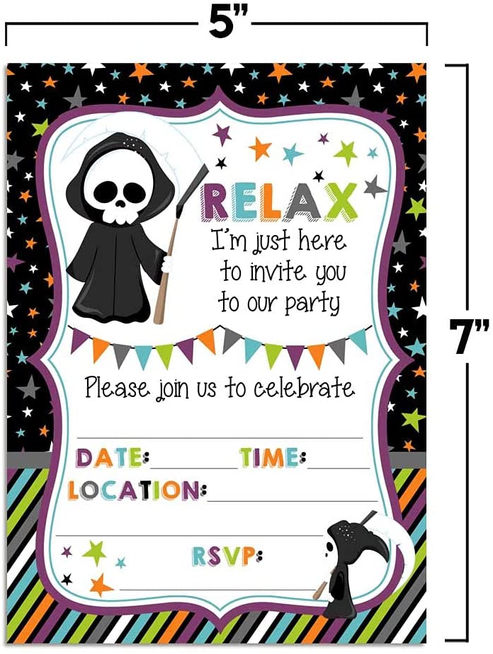 skeleton birthday party invitations