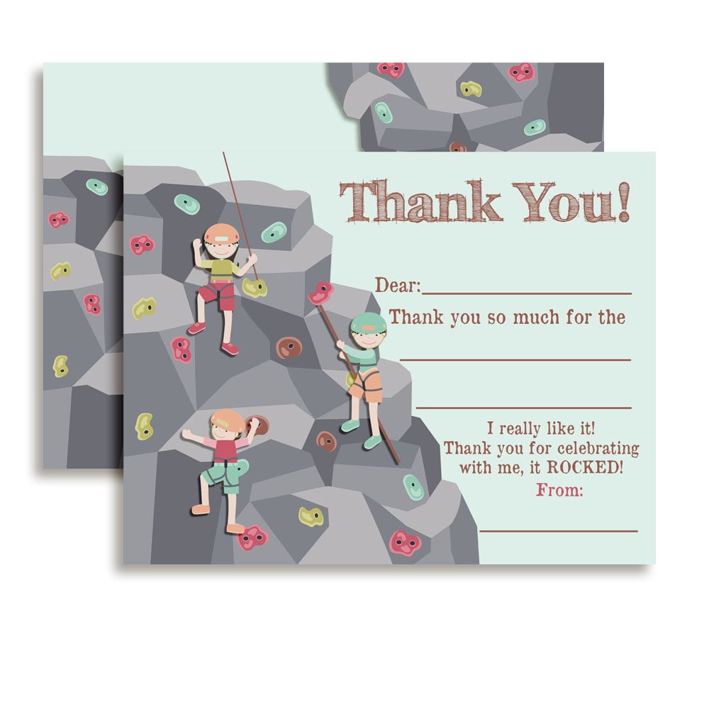 Rock Climbing Thank You Cards