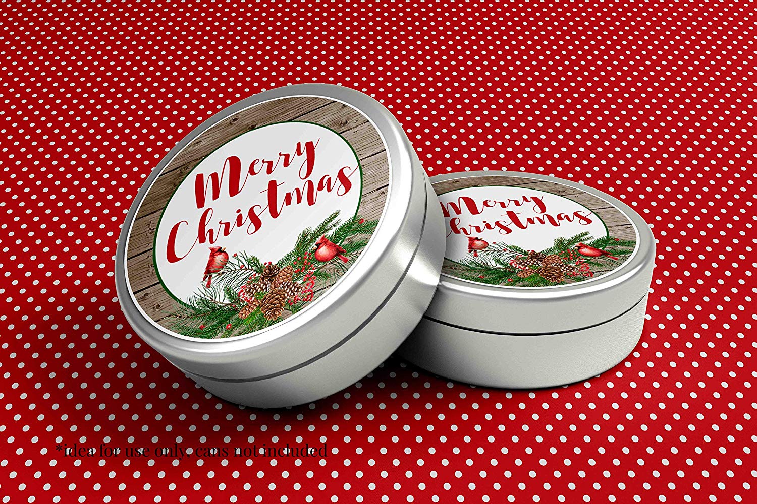 Red & Green Christmas Cupcake Party Favor Stickers