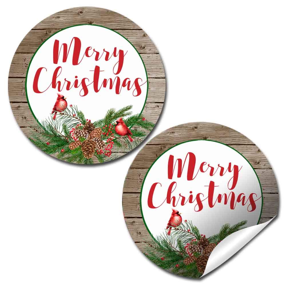 Happy Holidays Sticker Christmas Sticker Personalized Gift Labels Whimsical  Christmas Stickers Cardinal Labels Gift Wrapping Accessories