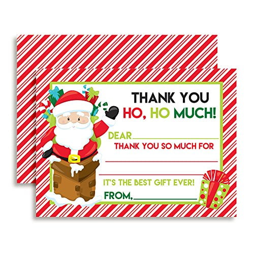 Santa Christmas Thank You Cards