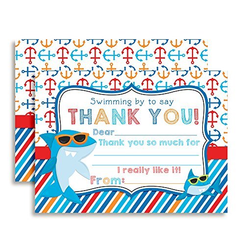 Shark in Sunglasses Thank You Cards