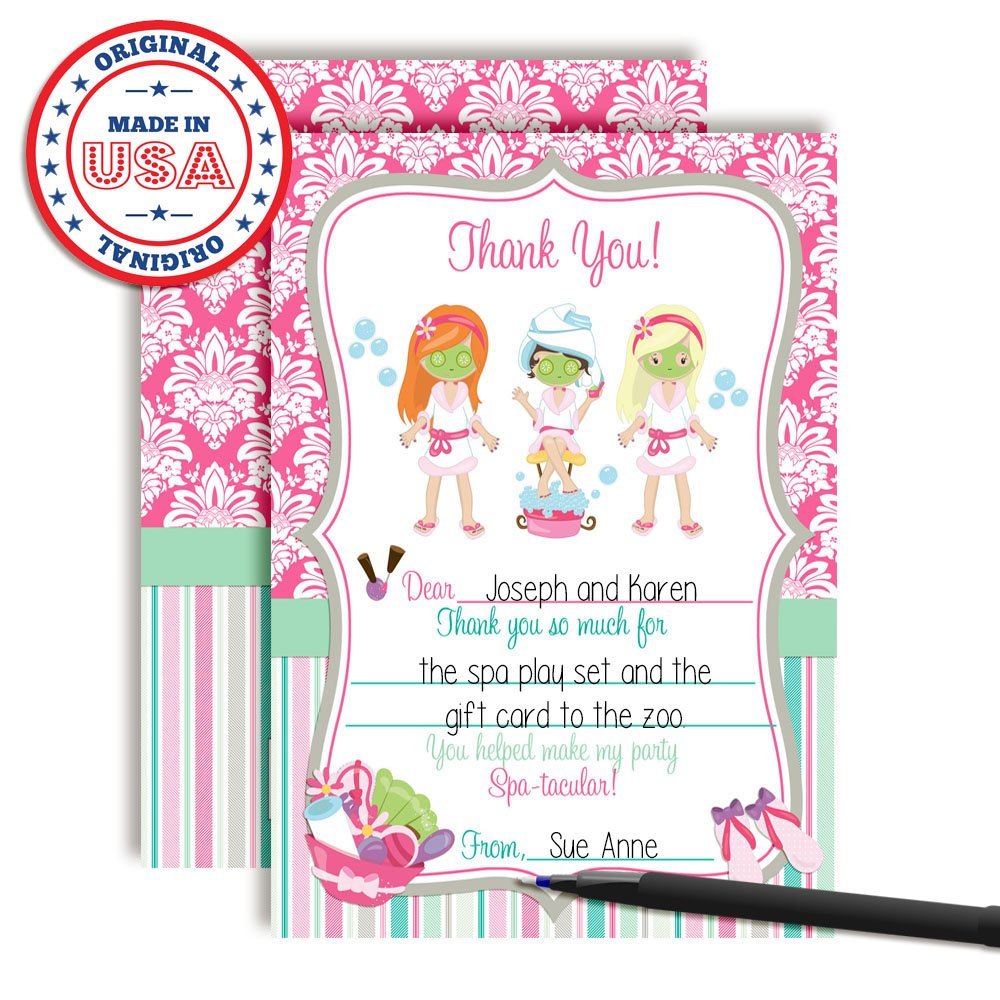 Spa Pampering Thank You Cards