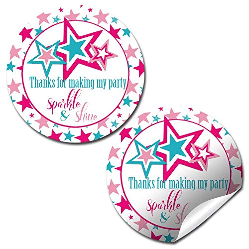 Sparkle & Shine Stars Birthday Party Stickers